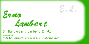 erno lambert business card